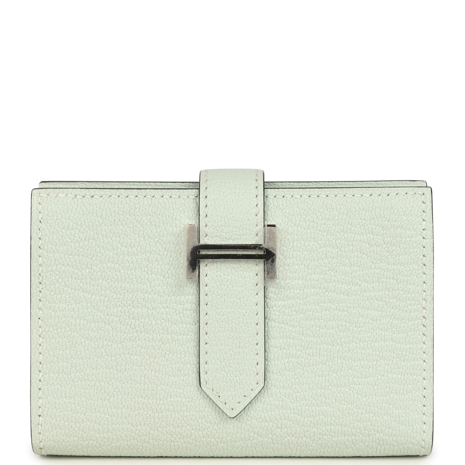 Hermes Bearn Mini Wallet Vert PepperNew Chevre Mysore Palladium Hardware