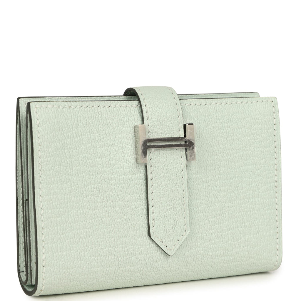 Hermes Bearn Mini Wallet Vert PepperNew Chevre Mysore Palladium Hardware