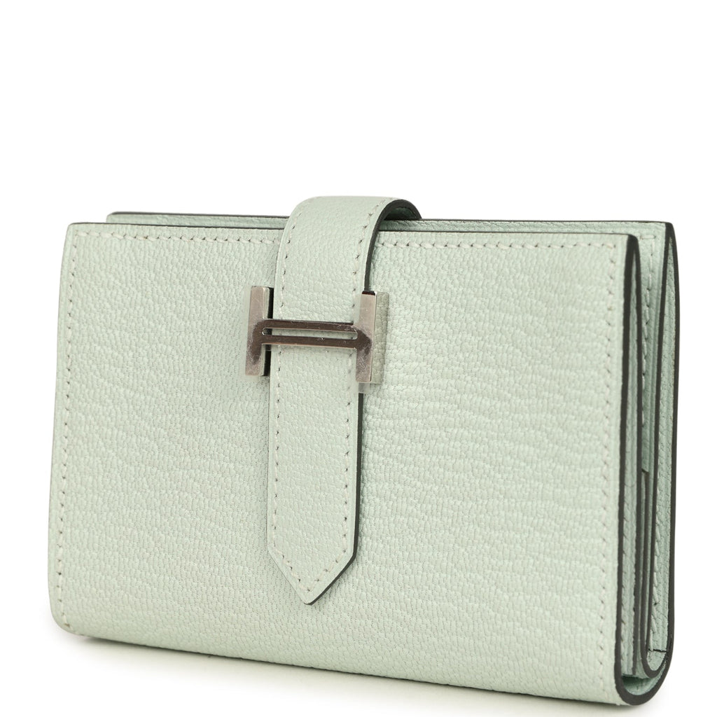 Hermes Bearn Mini Wallet Vert PepperNew Chevre Mysore Palladium Hardware
