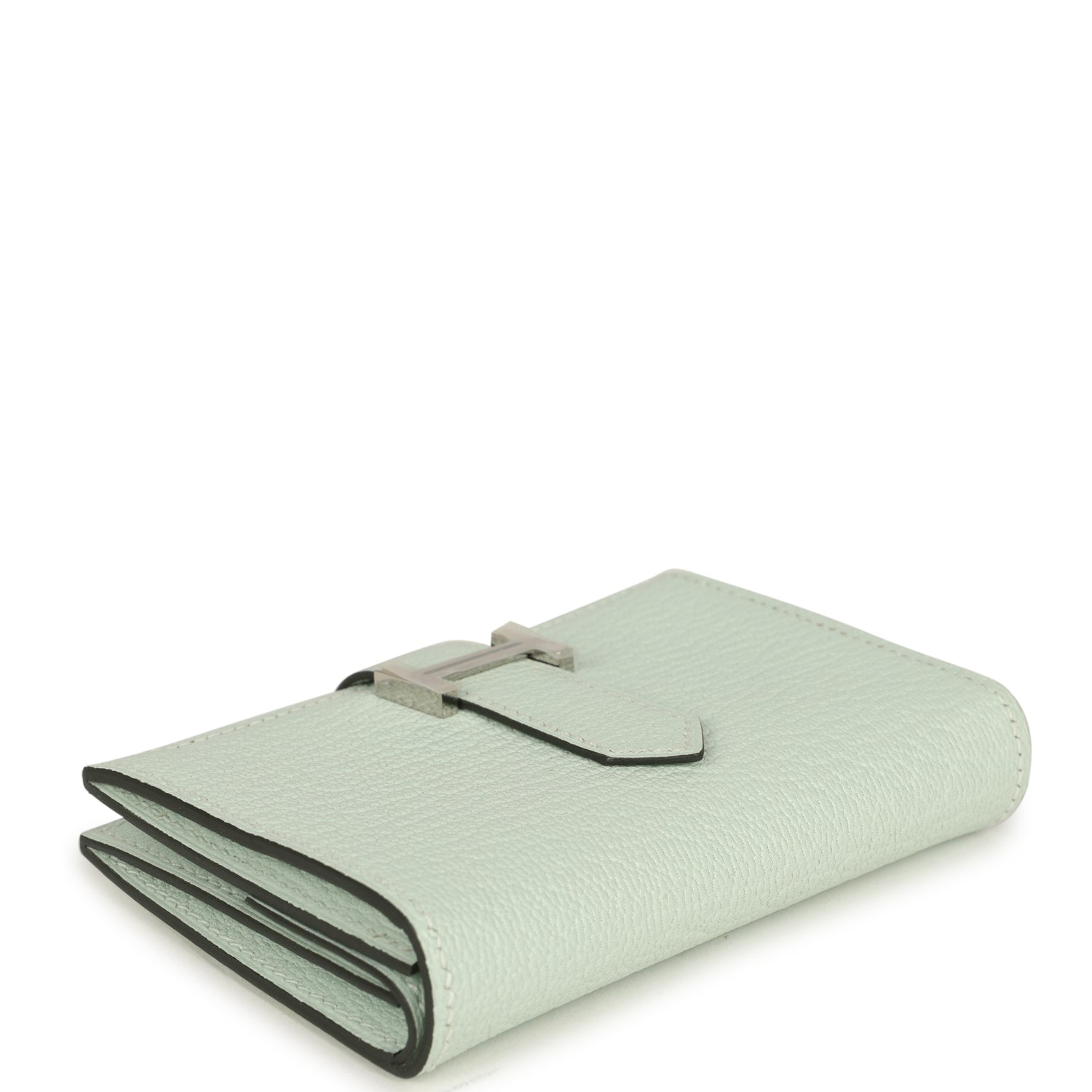 Hermes Bearn Mini Wallet Vert PepperNew Chevre Mysore Palladium Hardware