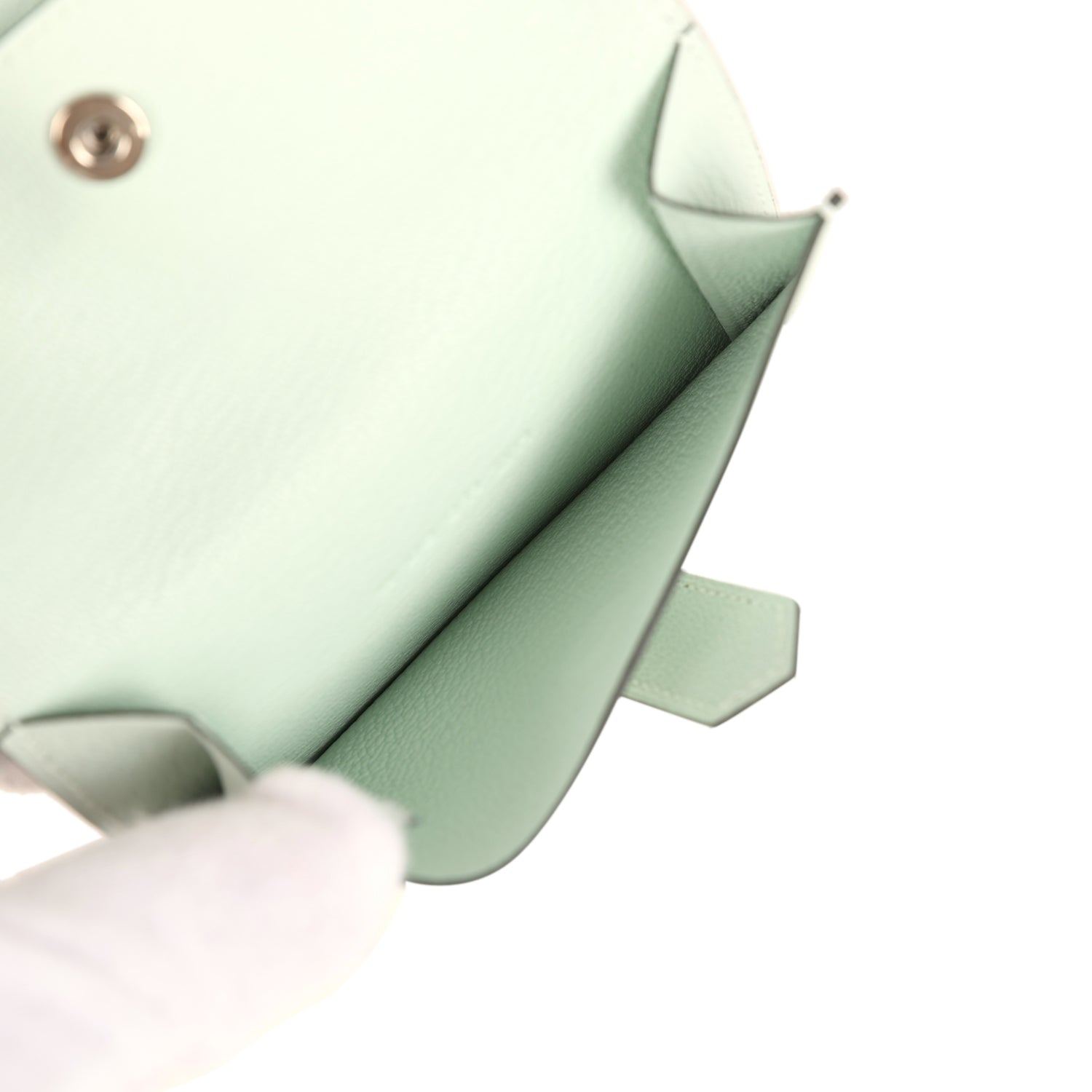 Hermes Bearn Mini Wallet Vert PepperNew Chevre Mysore Palladium Hardware
