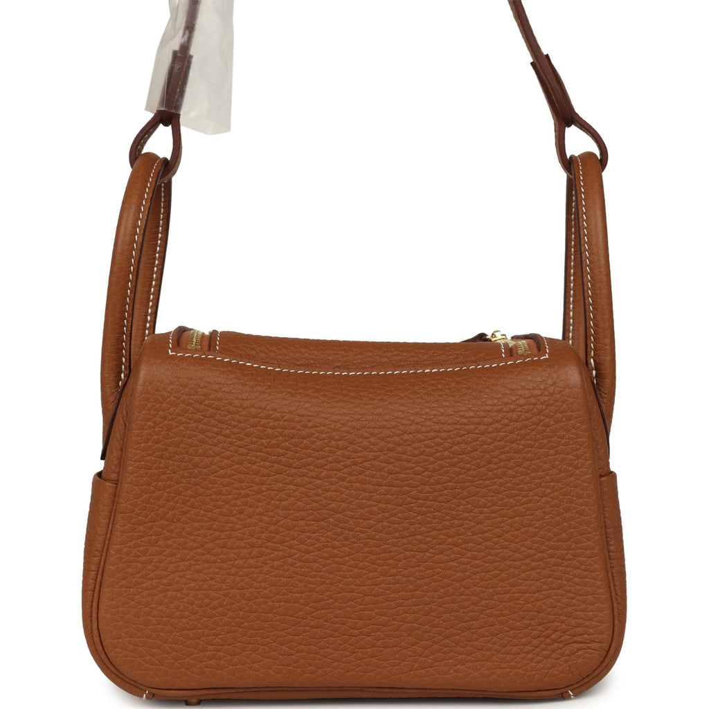 Hermes Mini Lindy Gold Clemence Gold Hardware