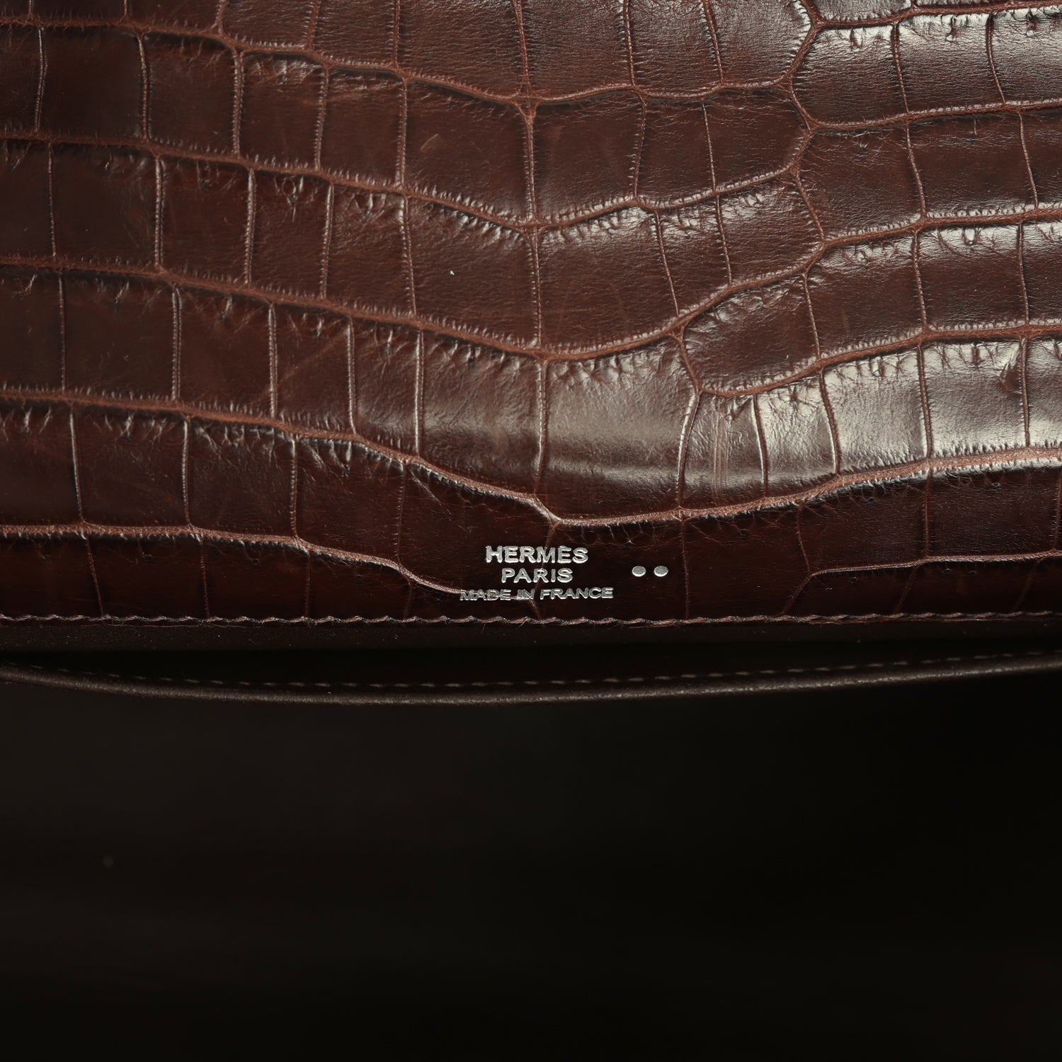 New Hermes Kelly Pochette Havane Matte Niloticus Crocodile Palladium Hardware