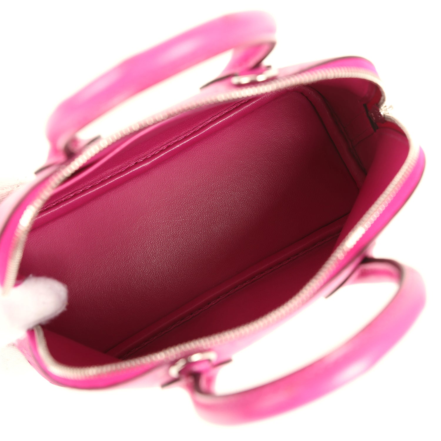 Hermes Mini 1923 Bolide Rose Poupre Ostrich Palladium Hardware