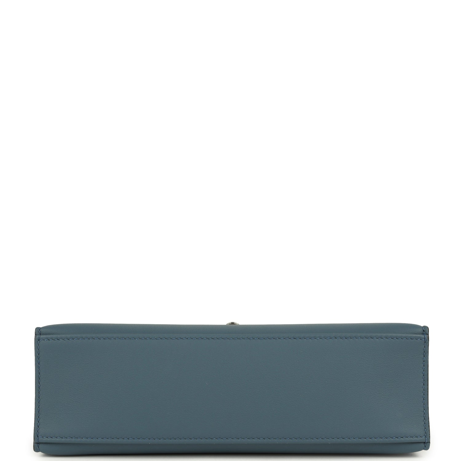 Hermes Kelly Pochette Bleu Tempette Swift Palladium Hardware