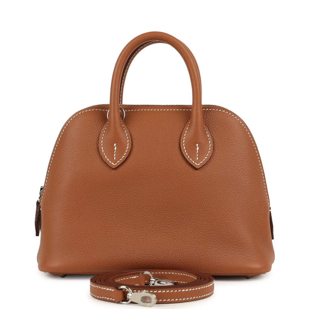Hermes 1923 Bolide Mini Gold Evercolor Palladium Hardware