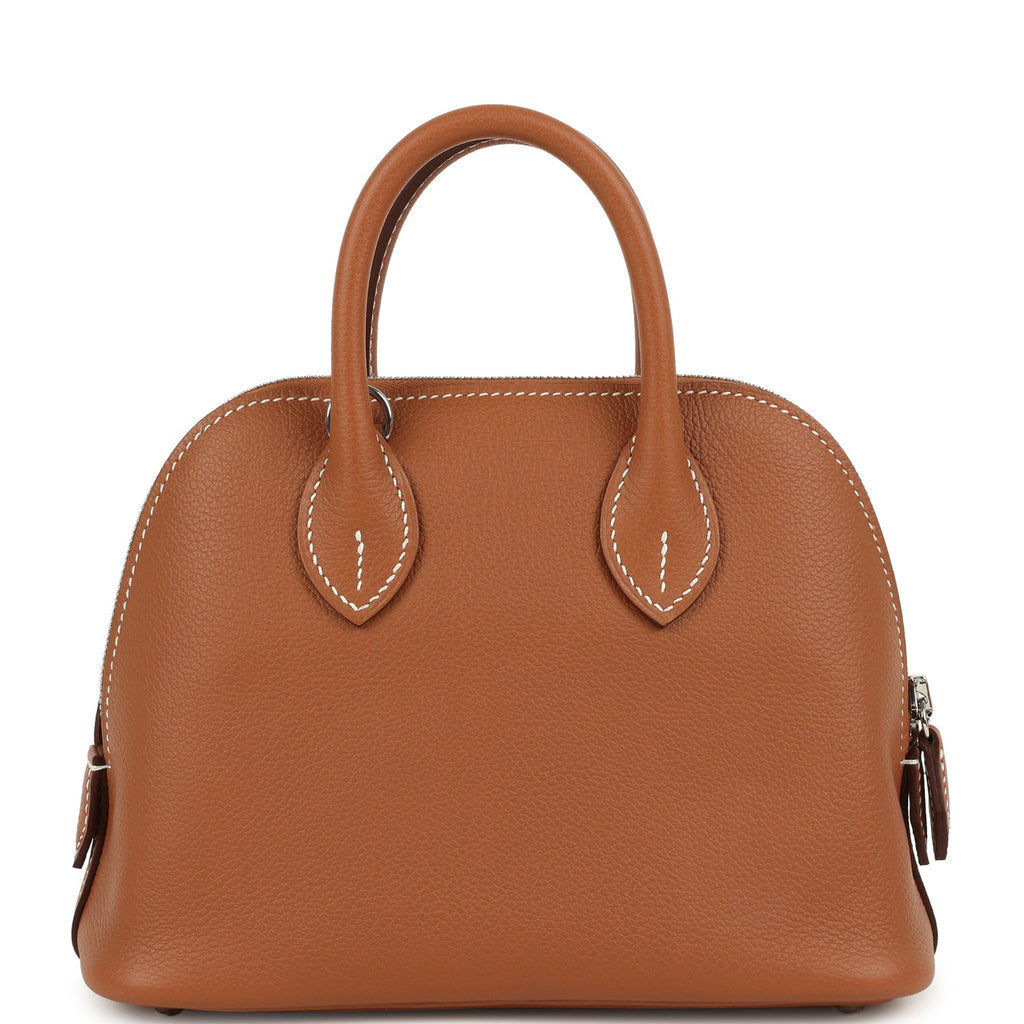 Hermes 1923 Bolide Mini Gold Evercolor Palladium Hardware