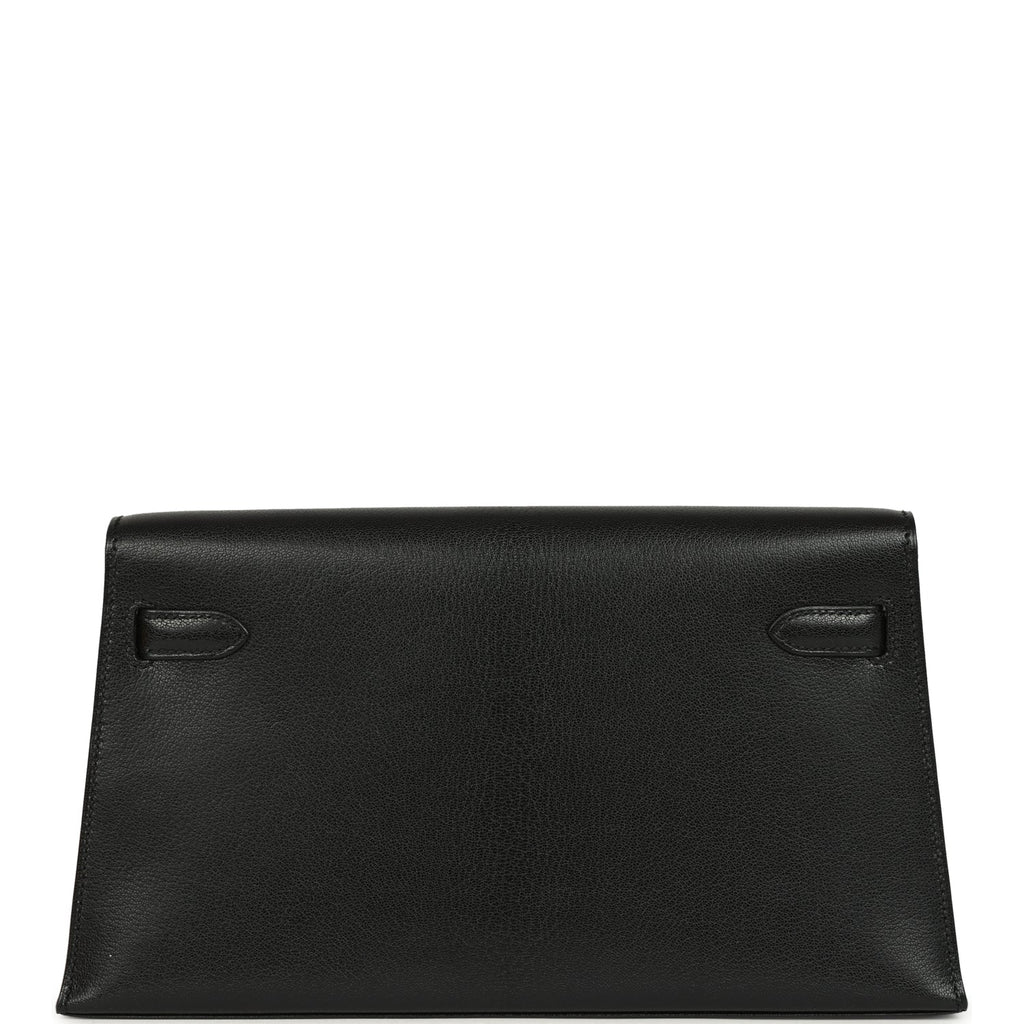 Hermes Kelly Elan Black Chevre Chamkila Gold Hardware