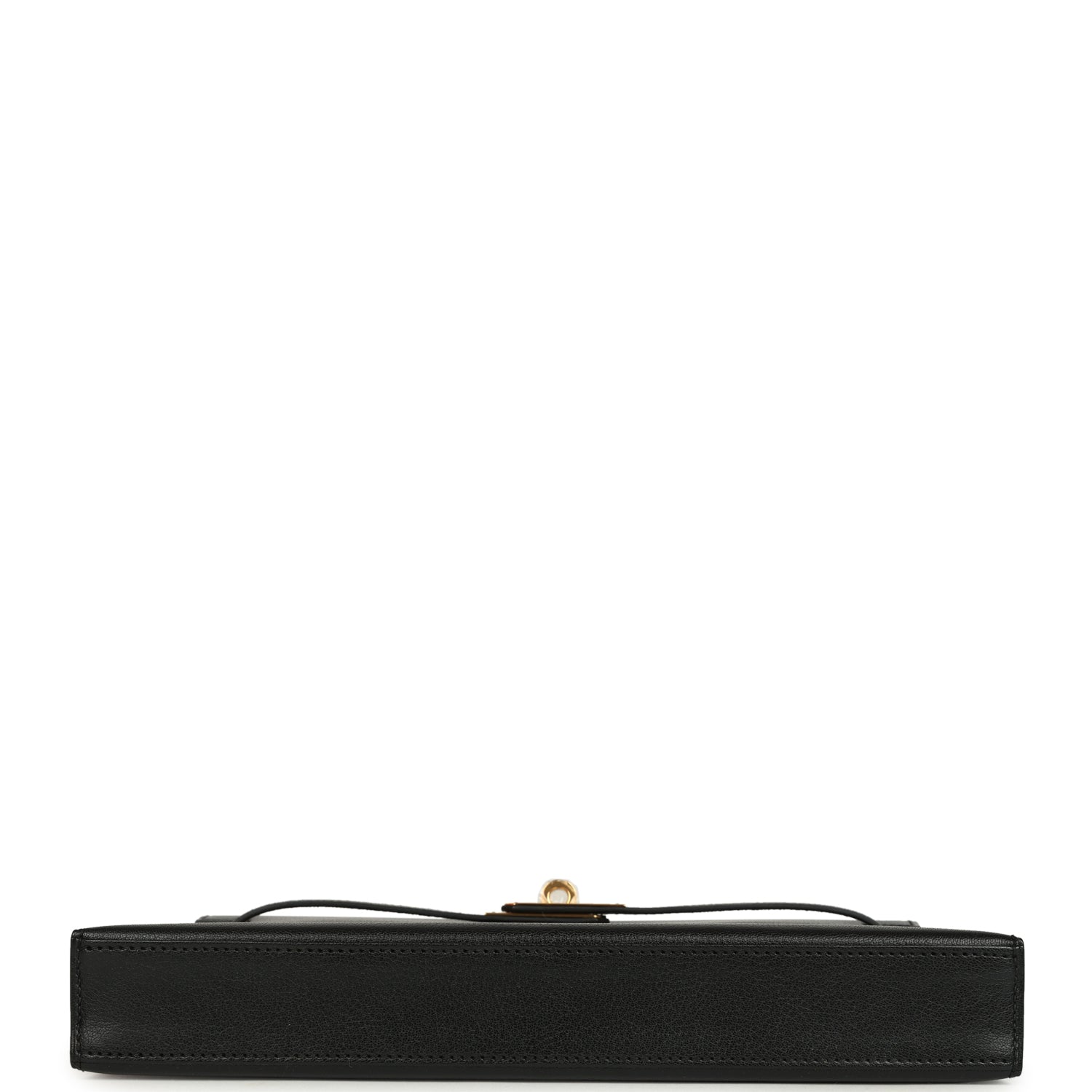 Hermes Kelly Elan Black Chevre Chamkila Gold Hardware