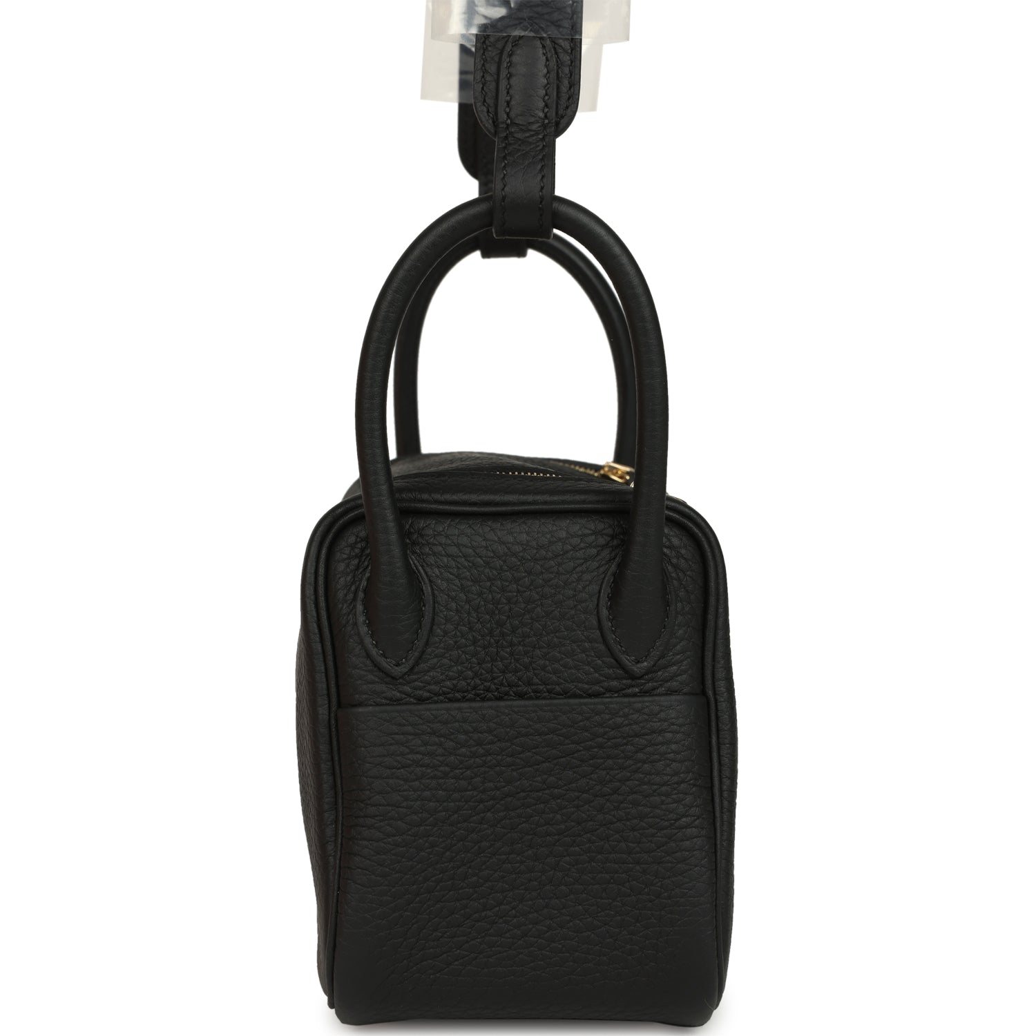 Hermes Mini Lindy II Black Clemence Gold Hardware