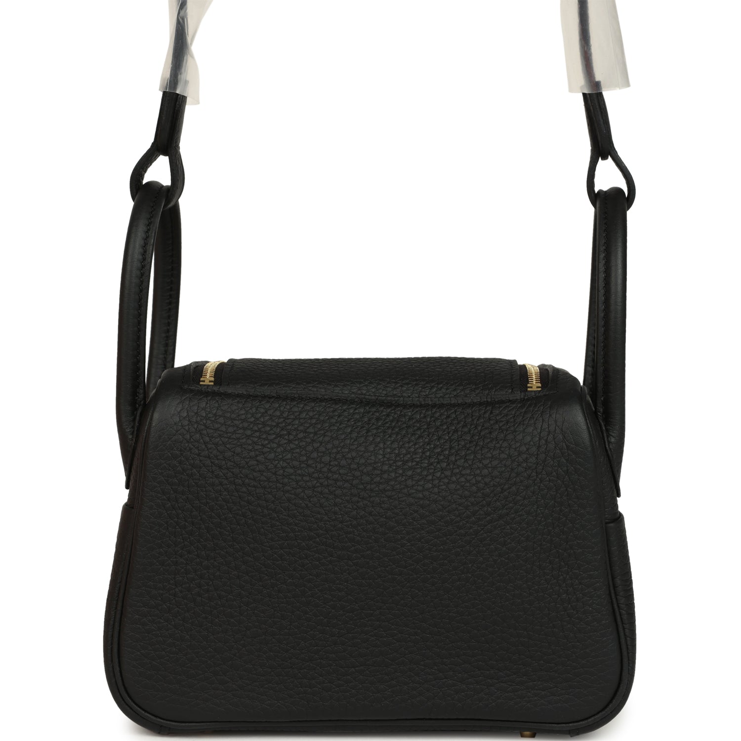 Hermes Mini Lindy II Black Clemence Gold Hardware