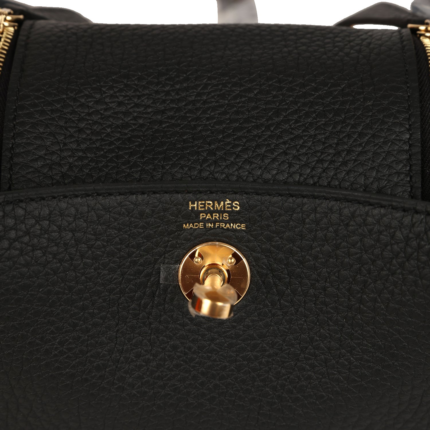 Hermes Mini Lindy II Black Clemence Gold Hardware