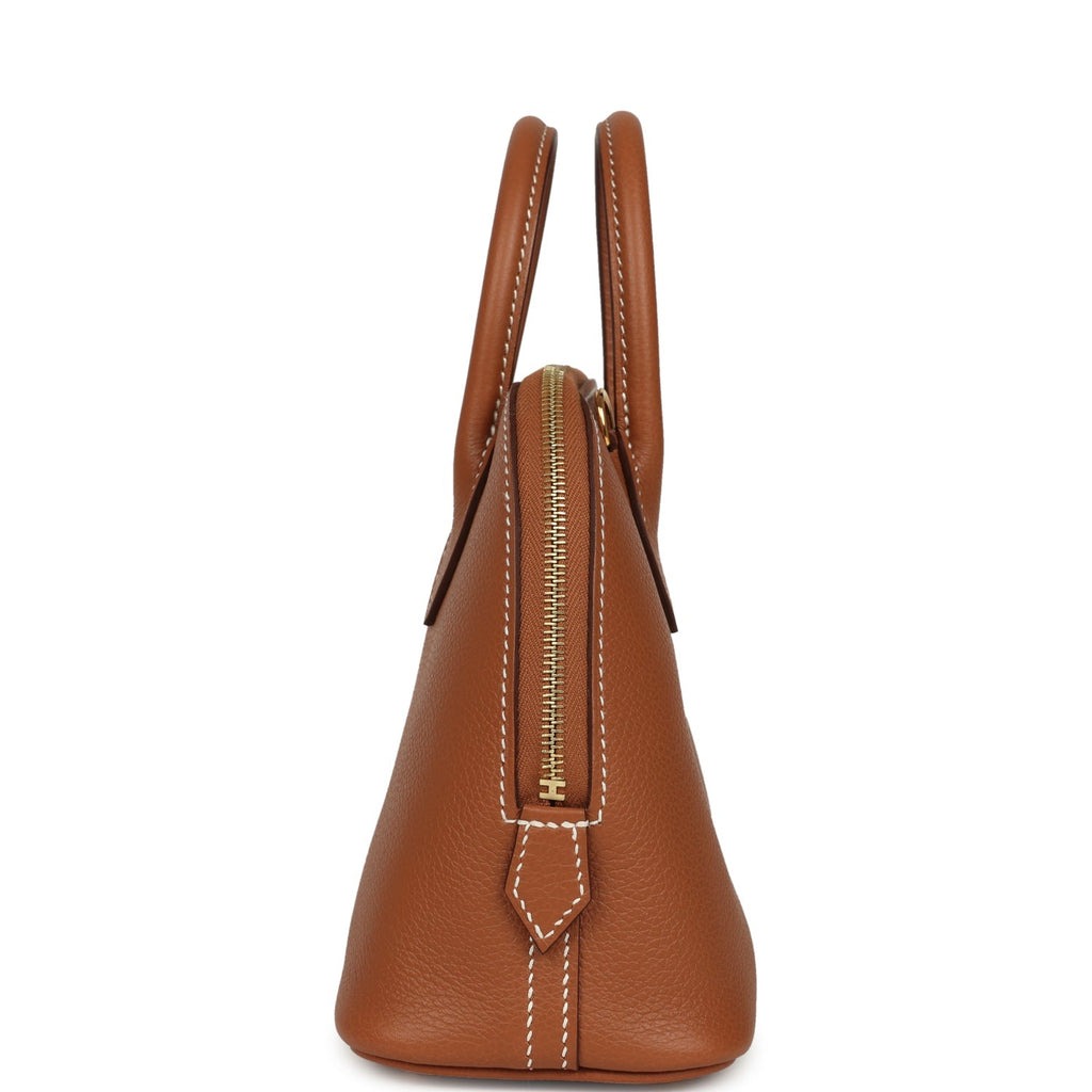 Hermes 1923 Bolide Mini Gold Evercolor Gold Hardware