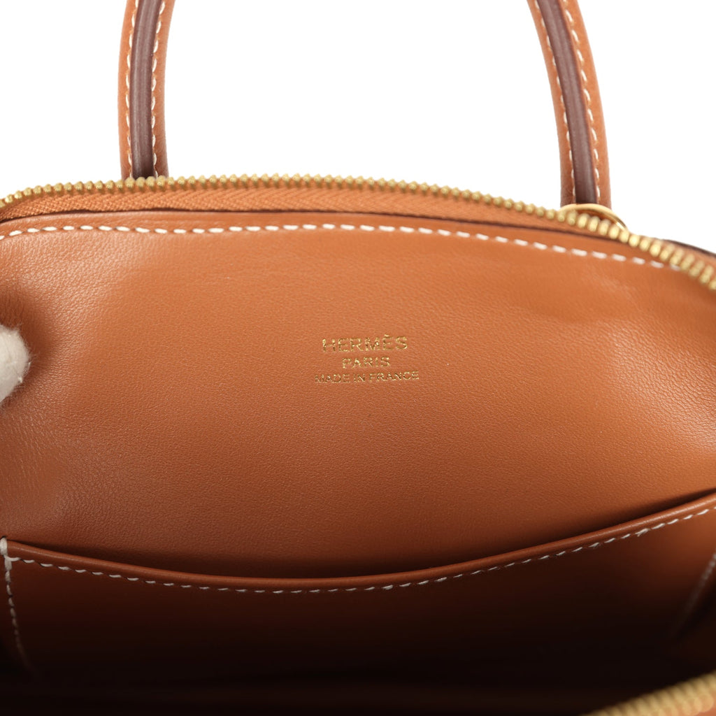 Hermes 1923 Bolide Mini Gold Evercolor Gold Hardware