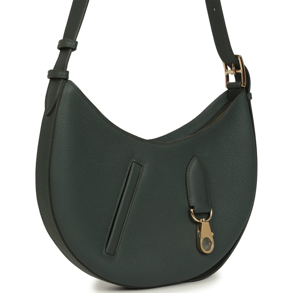 Hermes P'tit Arcon Bag Vert Mangrove Togo and Swift Permabrass Hardware