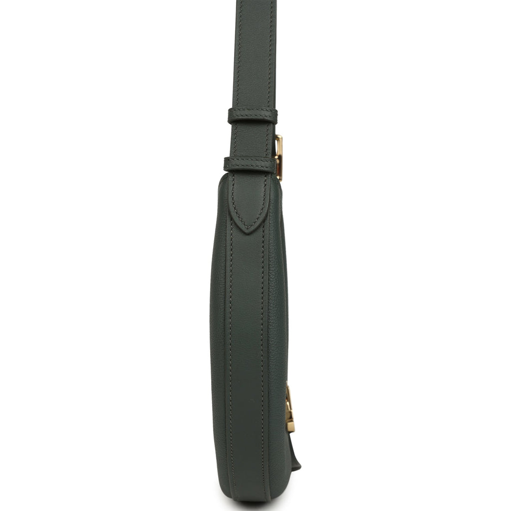 Hermes P'tit Arcon Bag Vert Mangrove Togo and Swift Permabrass Hardware