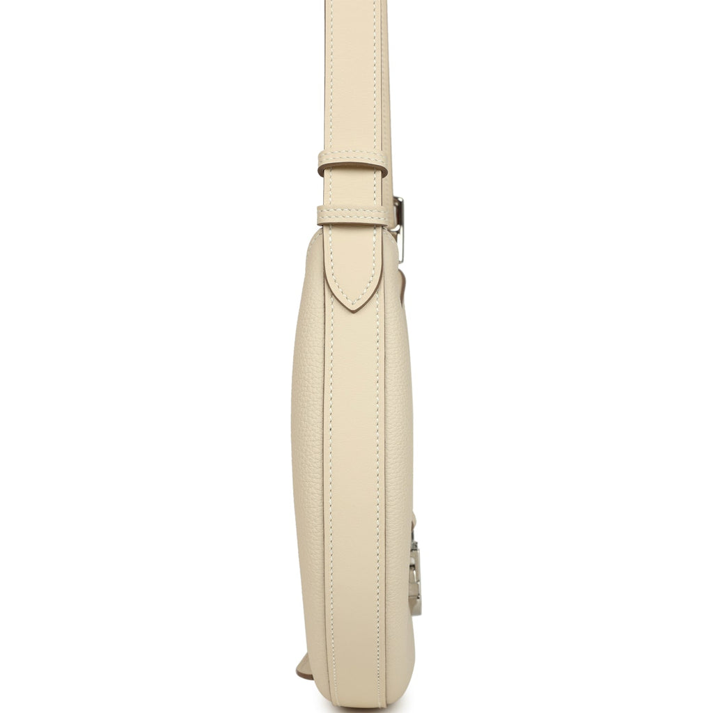 Hermes P'tit Arcon Bag Craie Togo and Swift Palladium Hardware