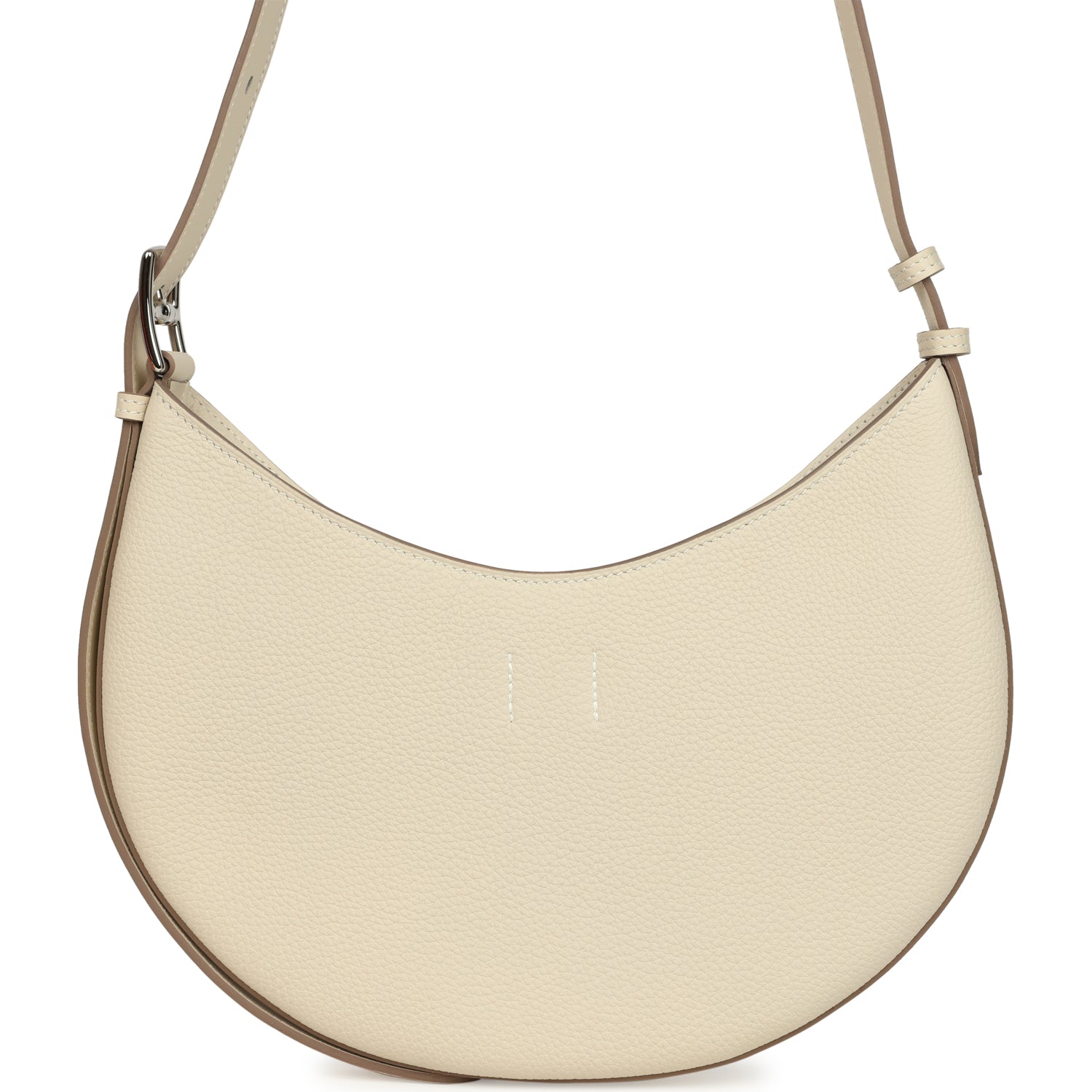 Hermes P'tit Arcon Bag Craie Togo and Swift Palladium Hardware