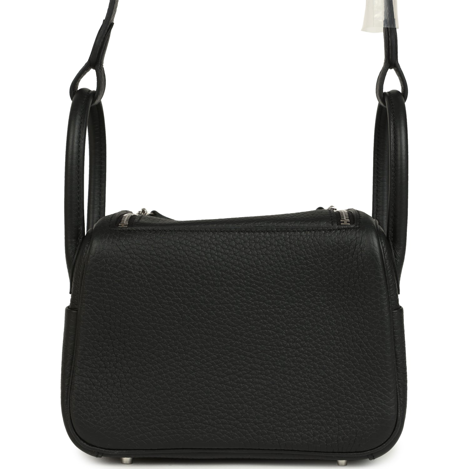 Hermes Mini Lindy II Black Clemence Palladium Hardware