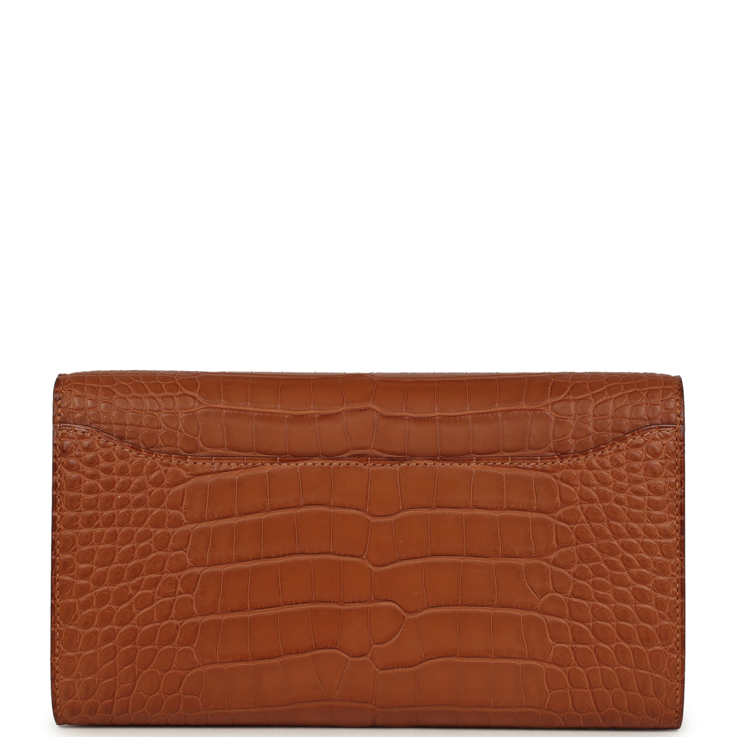 Pre-owned Hermes Constance Wallet To Go Gold Matte Alligator Gold Hardware