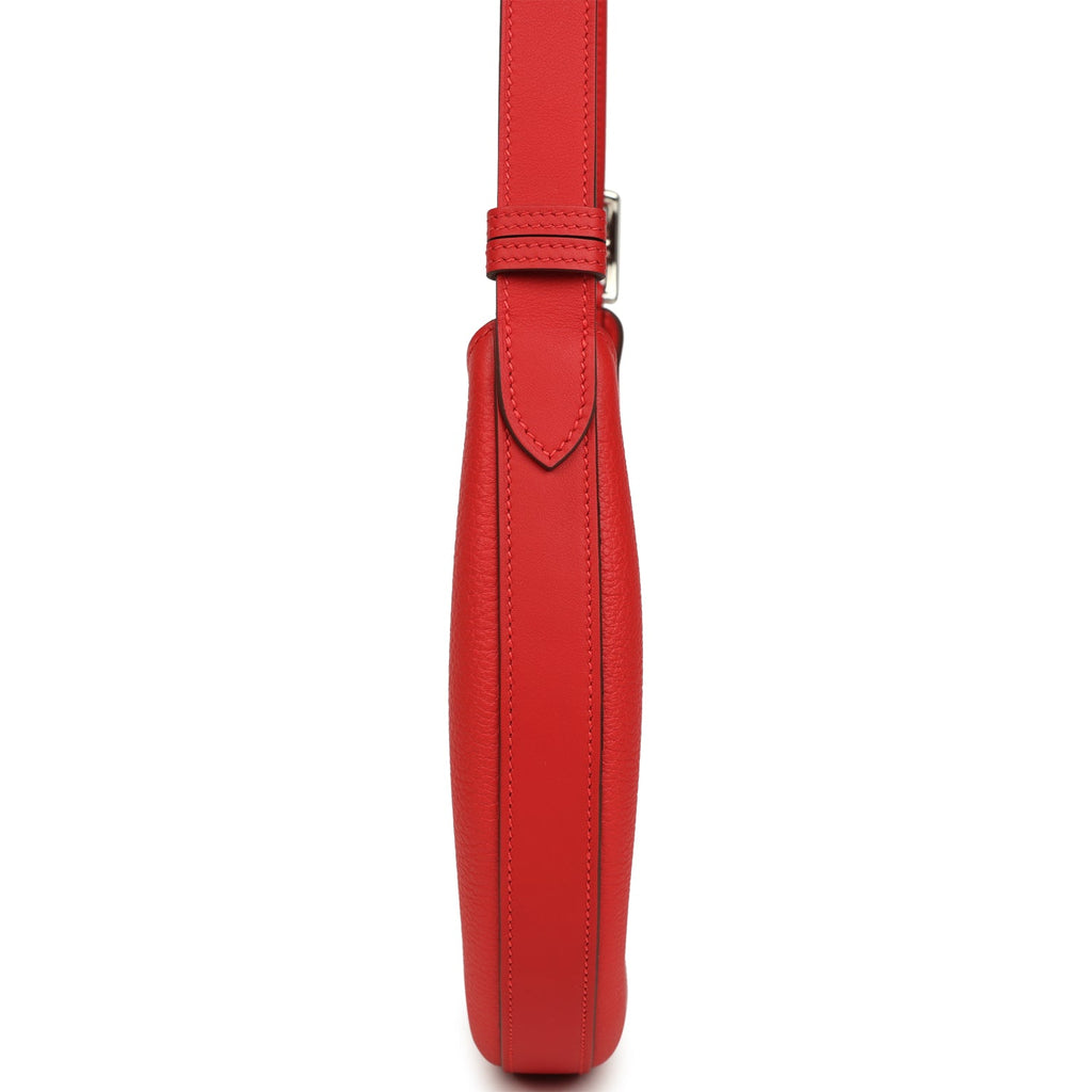 Hermes P'tit Arcon Bag Rouge Radieux Togo and Swift Palladium Hardware