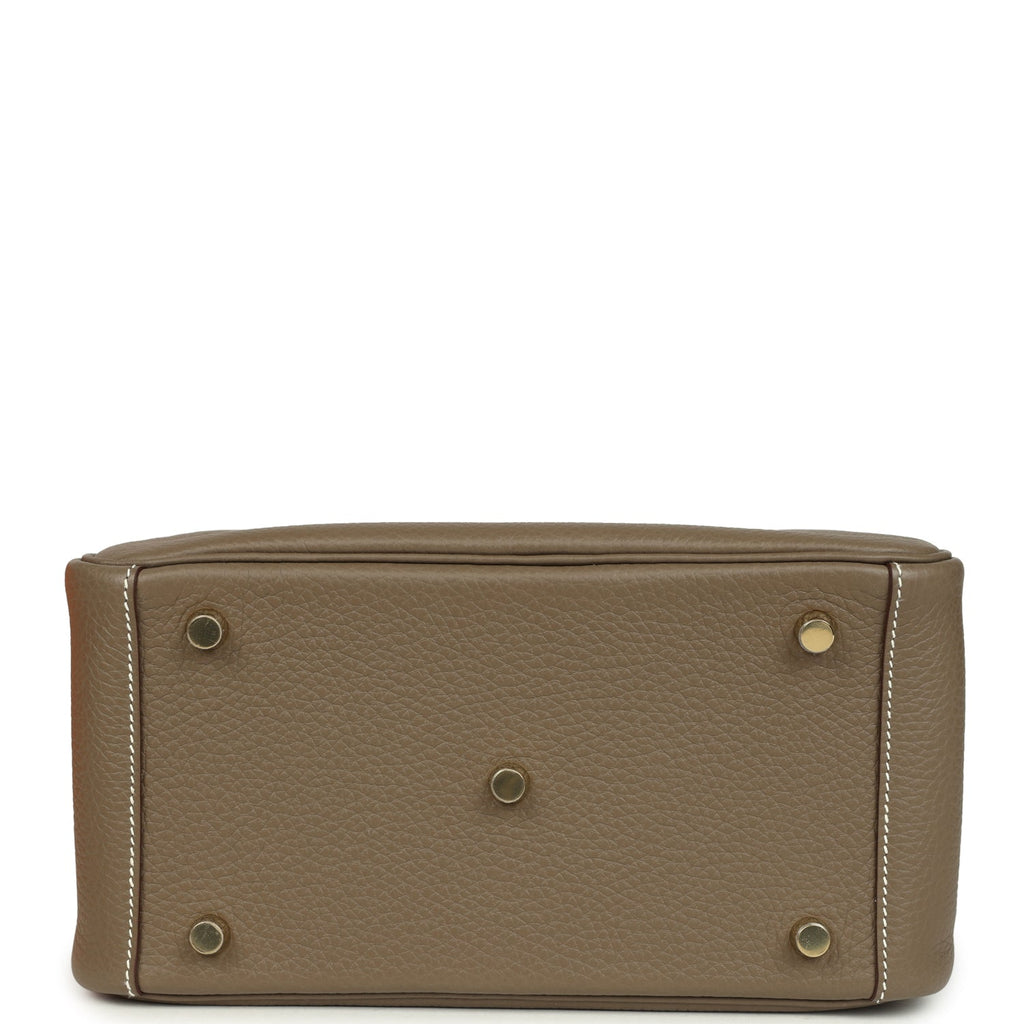 Hermes Lindy 26 Etoupe Clemence Gold Hardware