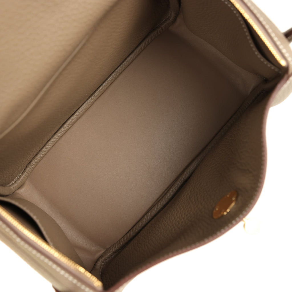 Hermes Lindy 26 Etoupe Clemence Gold Hardware