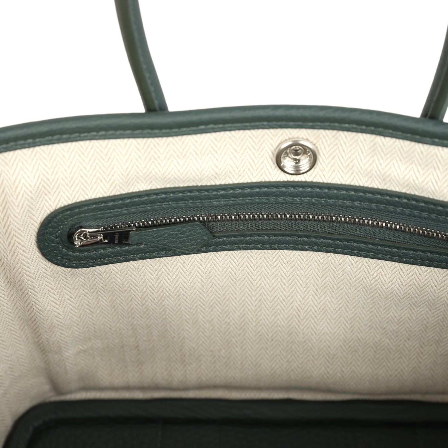 Hermes Garden Party Neo 23 Vert Mangrove Negonda Palladium Hardware