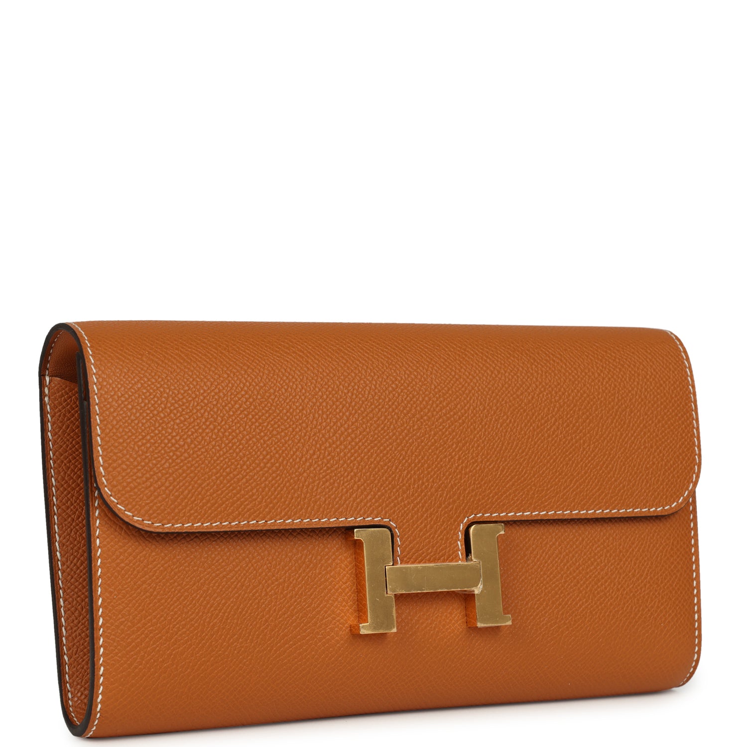 Hermes Constance Wallet To Go Toffee Epsom Gold Hardware