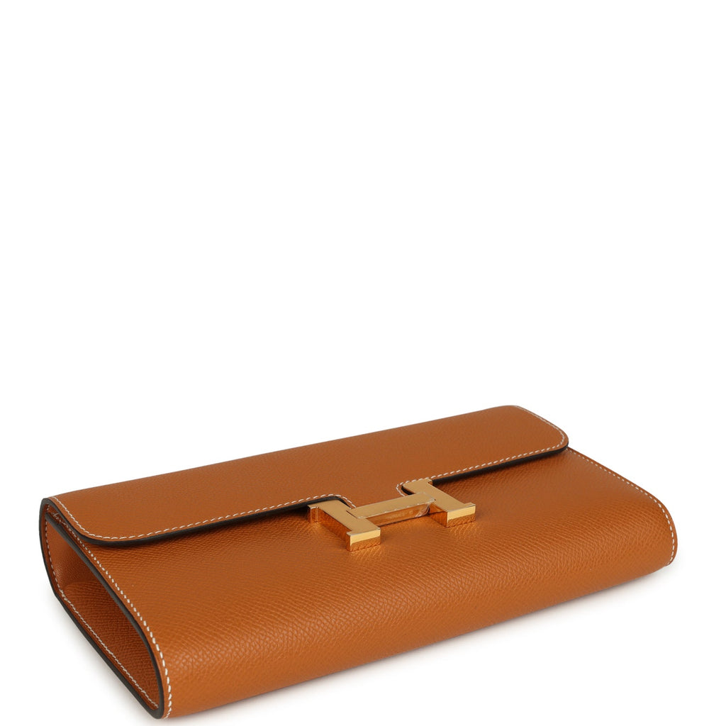 Hermes Constance Wallet To Go Toffee Epsom Gold Hardware