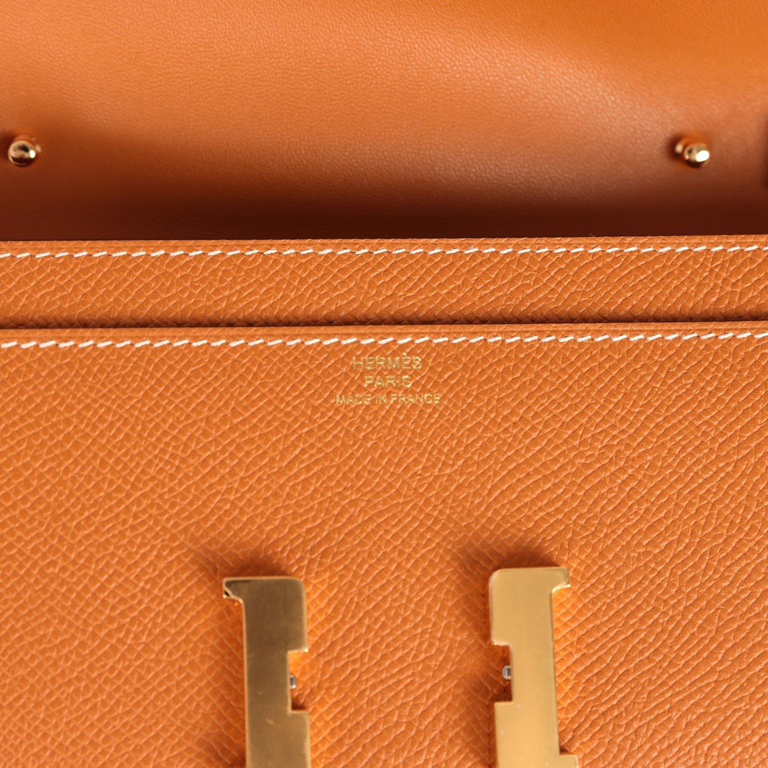 Hermes Constance Wallet To Go Toffee Epsom Gold Hardware