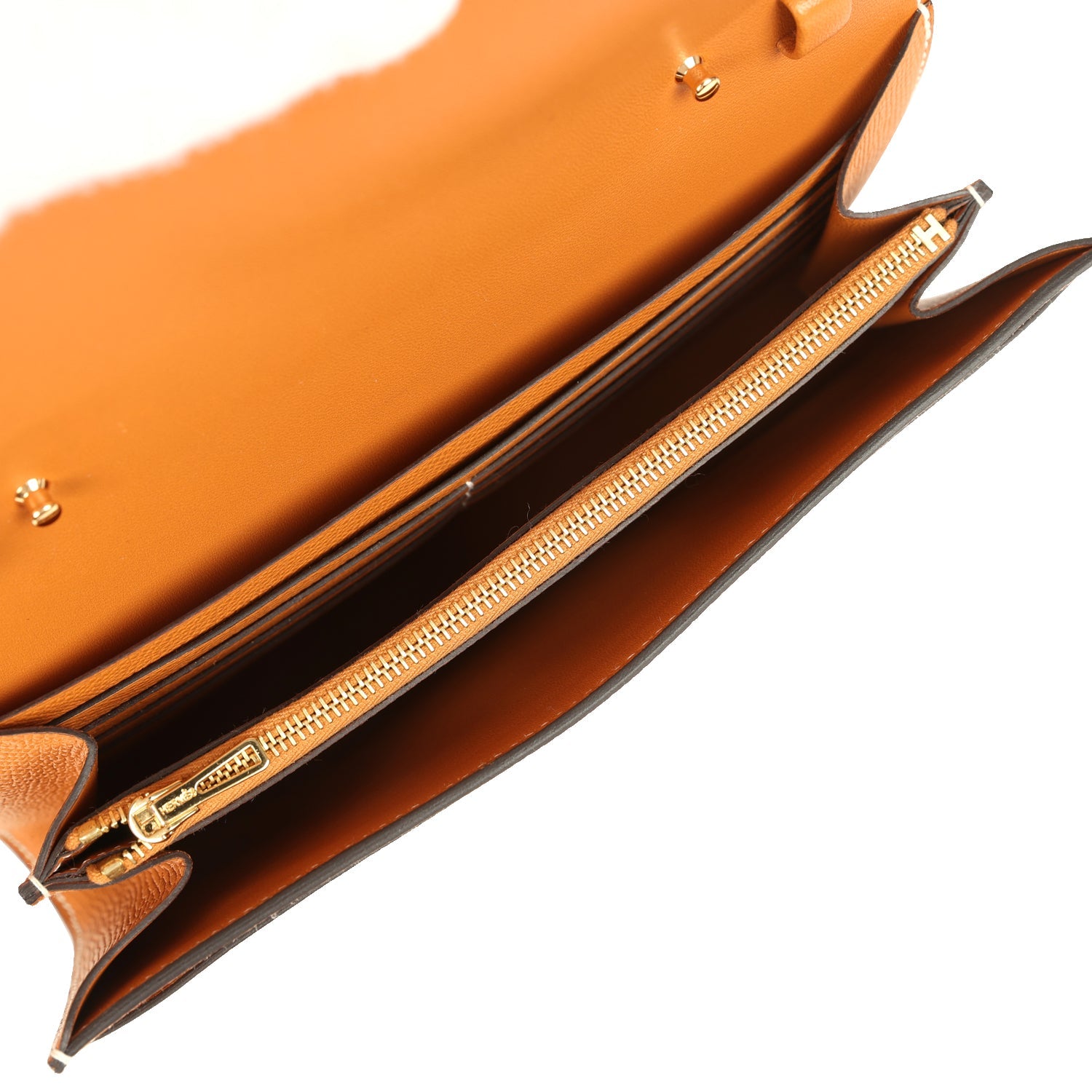 Hermes Constance Wallet To Go Toffee Epsom Gold Hardware