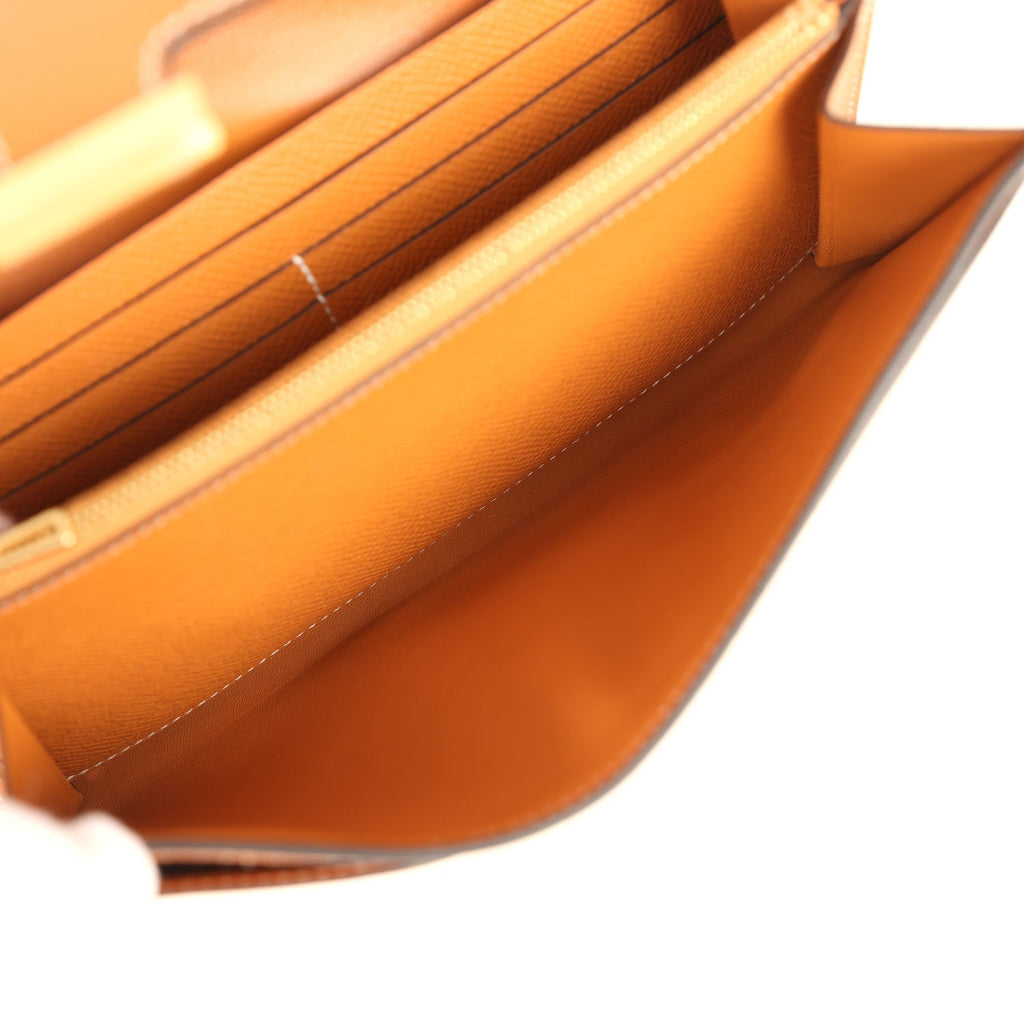 Hermes Constance Wallet To Go Toffee Epsom Gold Hardware