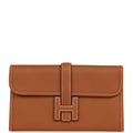 Hermes Jige Duo Clutch Gold Swift Palladium Hardware