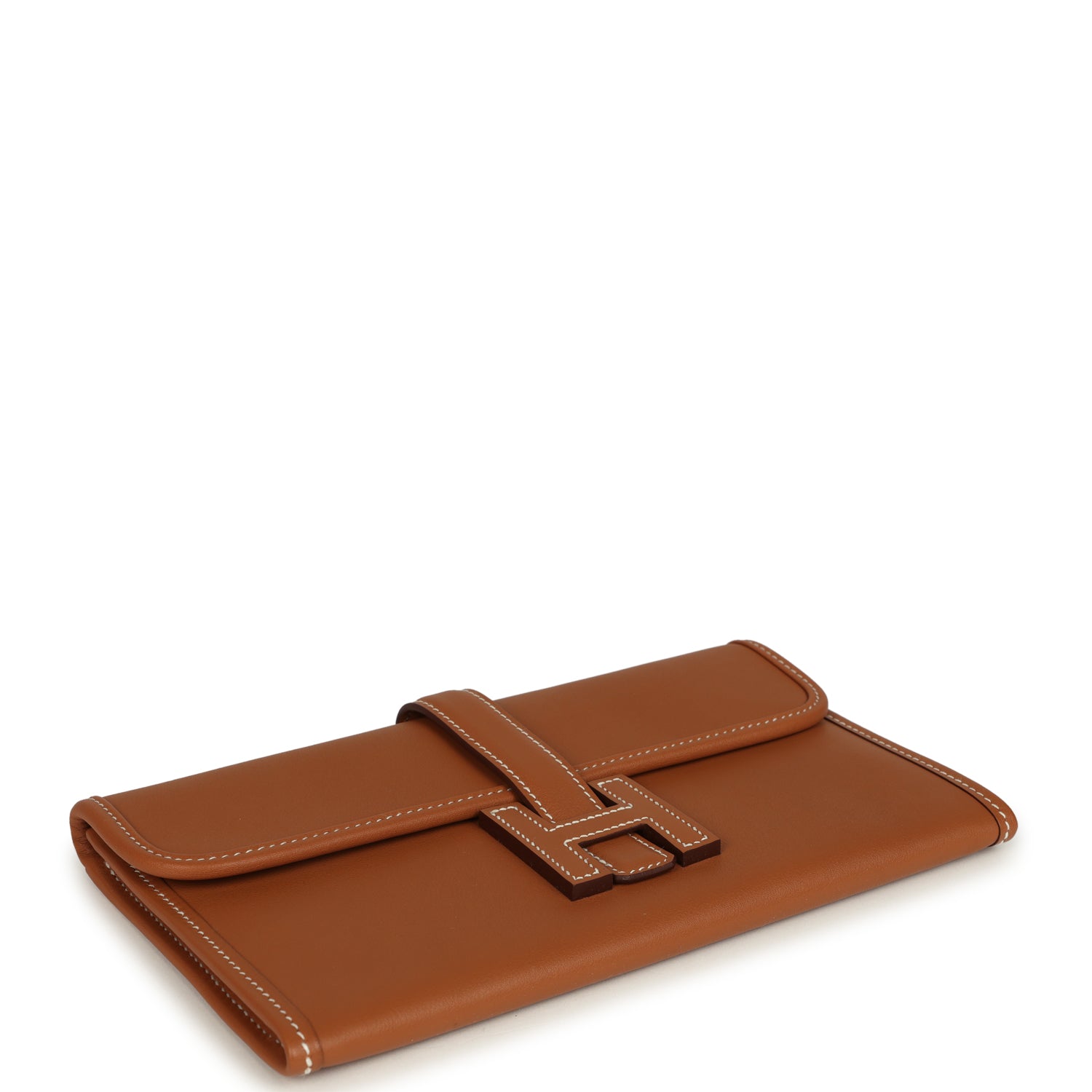 Hermes Jige Duo Clutch Gold Swift Palladium Hardware
