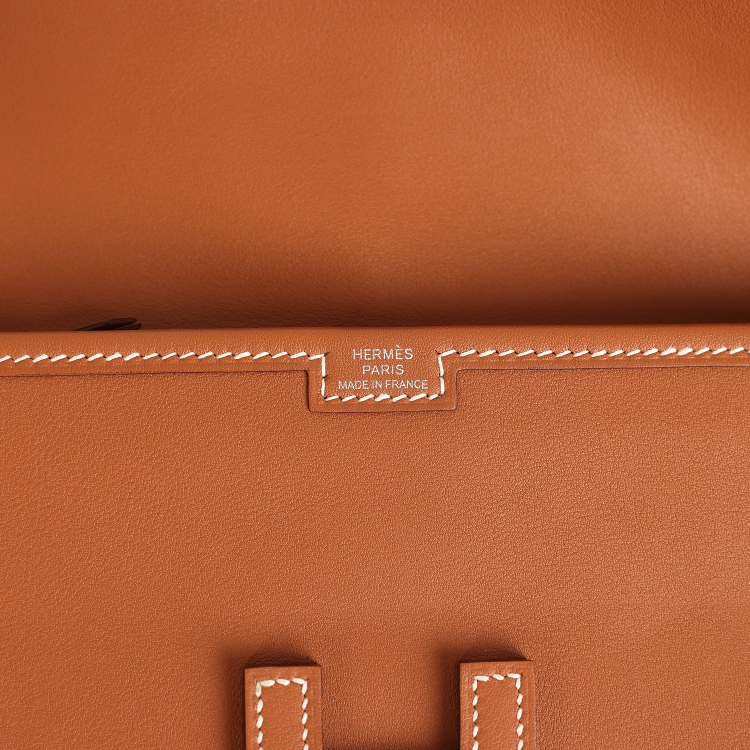 Hermes Jige Duo Clutch Gold Swift Palladium Hardware
