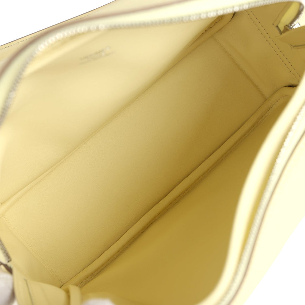 Hermes Mini Plume 21 Bag Jaune Milton Swift Palladium Hardware