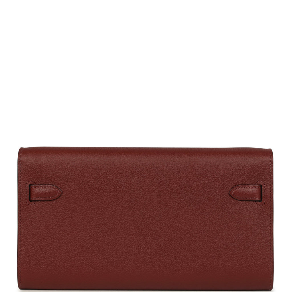 Hermes Kelly Wallet To Go Rouge H Evercolor Gold Hardware