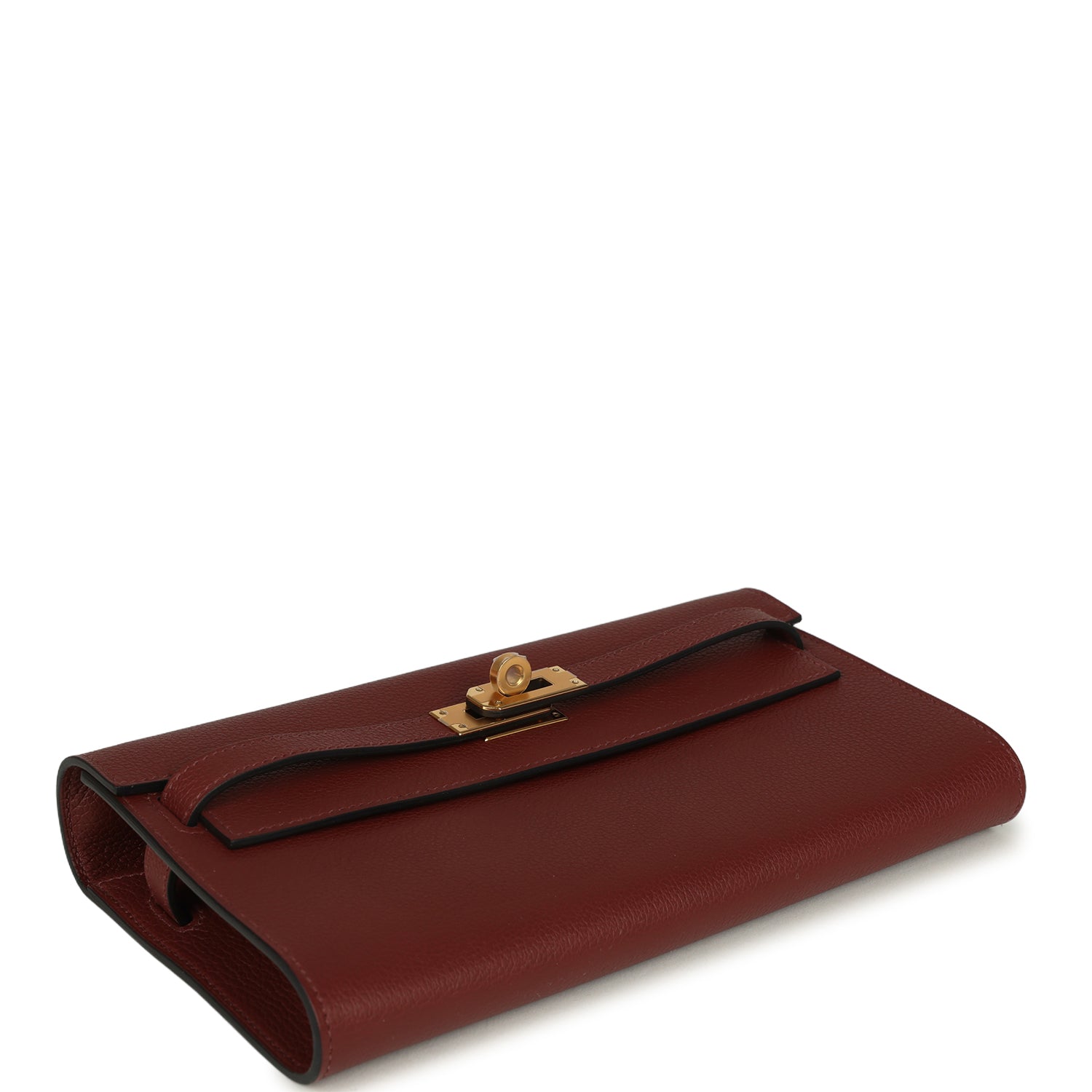 Hermes Kelly Wallet To Go Rouge H Evercolor Gold Hardware