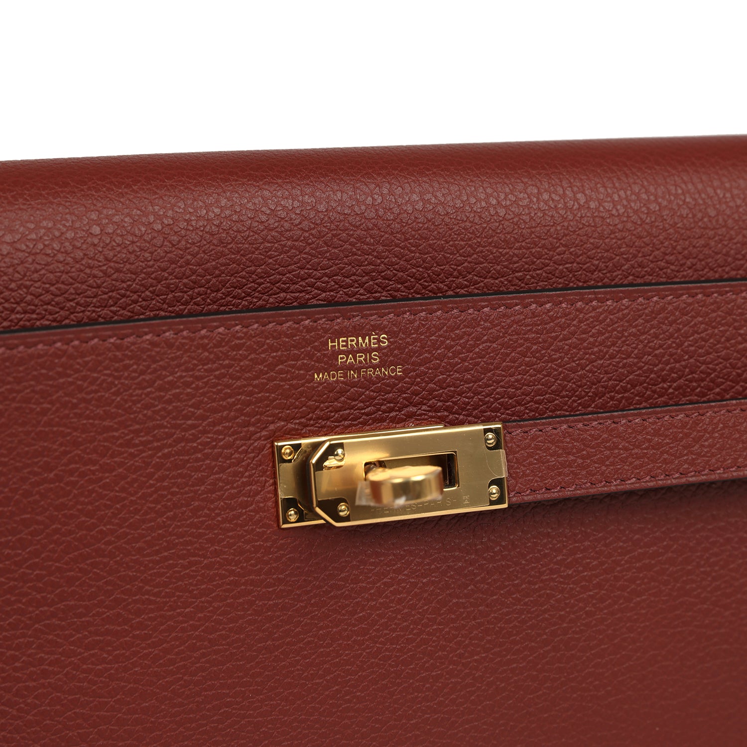 Hermes Kelly Wallet To Go Rouge H Evercolor Gold Hardware