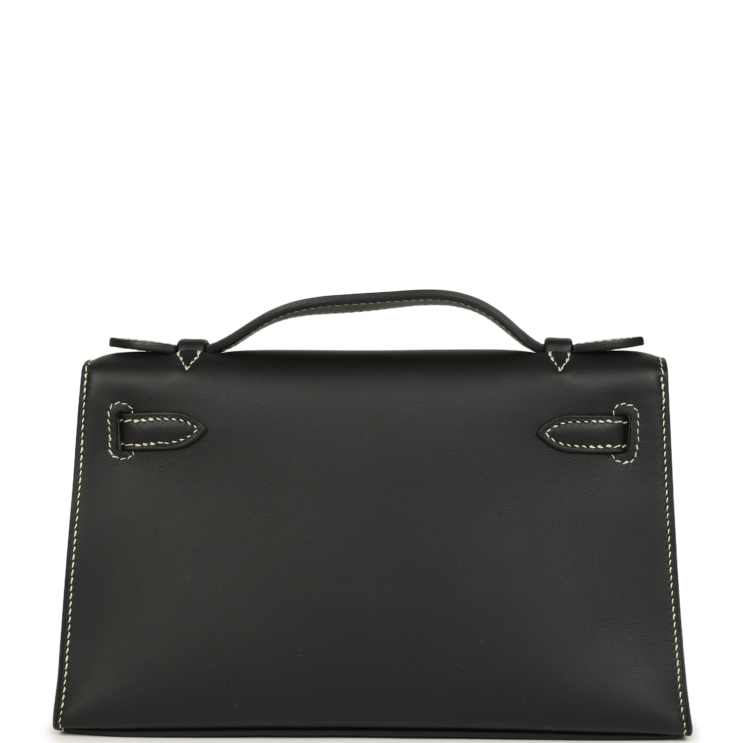 Hermes Special Order (HSS) Kelly Pochette Black Verso Swift Palladium Hardware