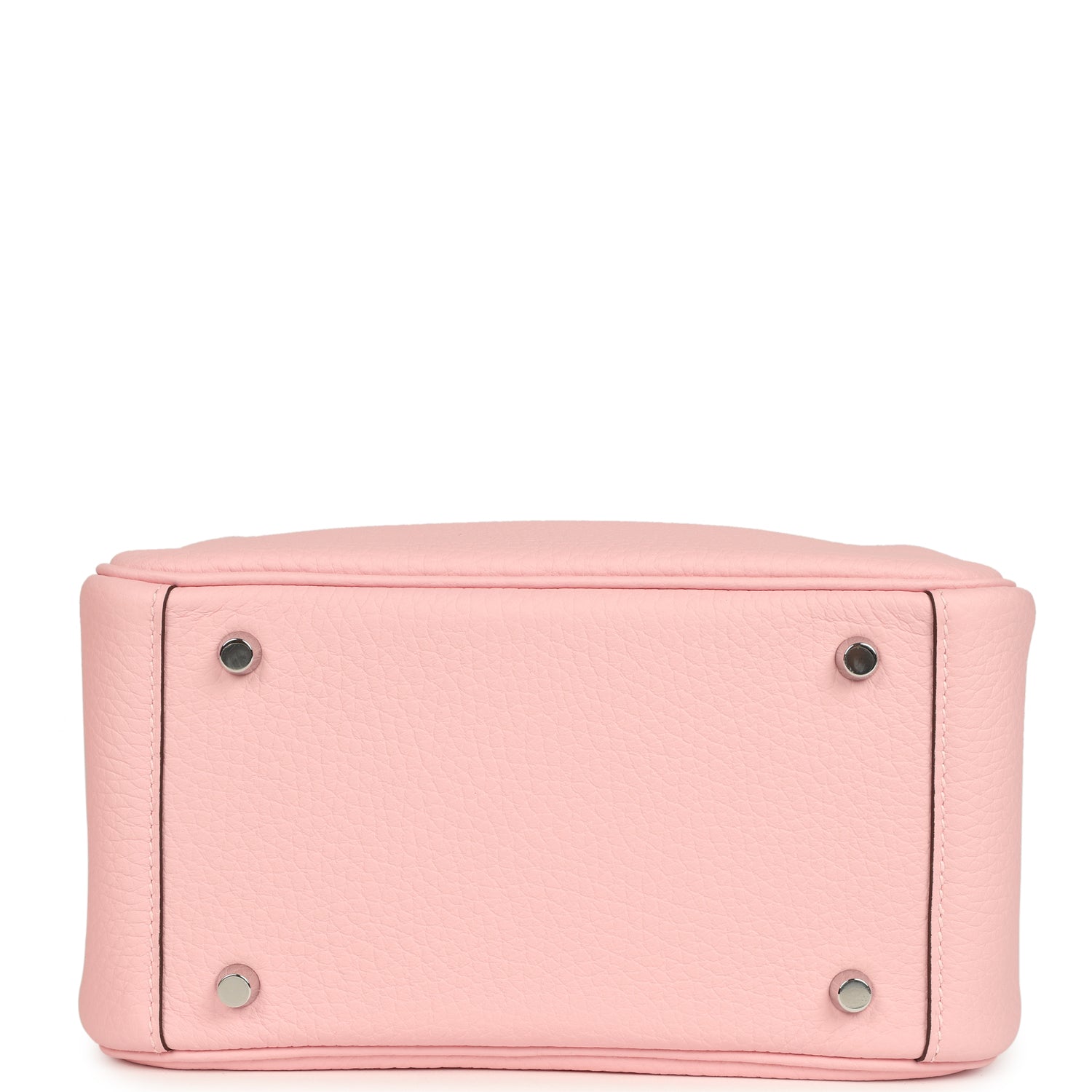 Hermes Mini Lindy II Rose Sakura Verso Clemence Palladium Hardware