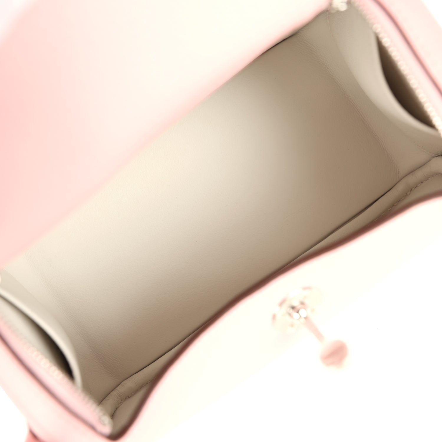 Hermes Mini Lindy II Rose Sakura Verso Clemence Palladium Hardware