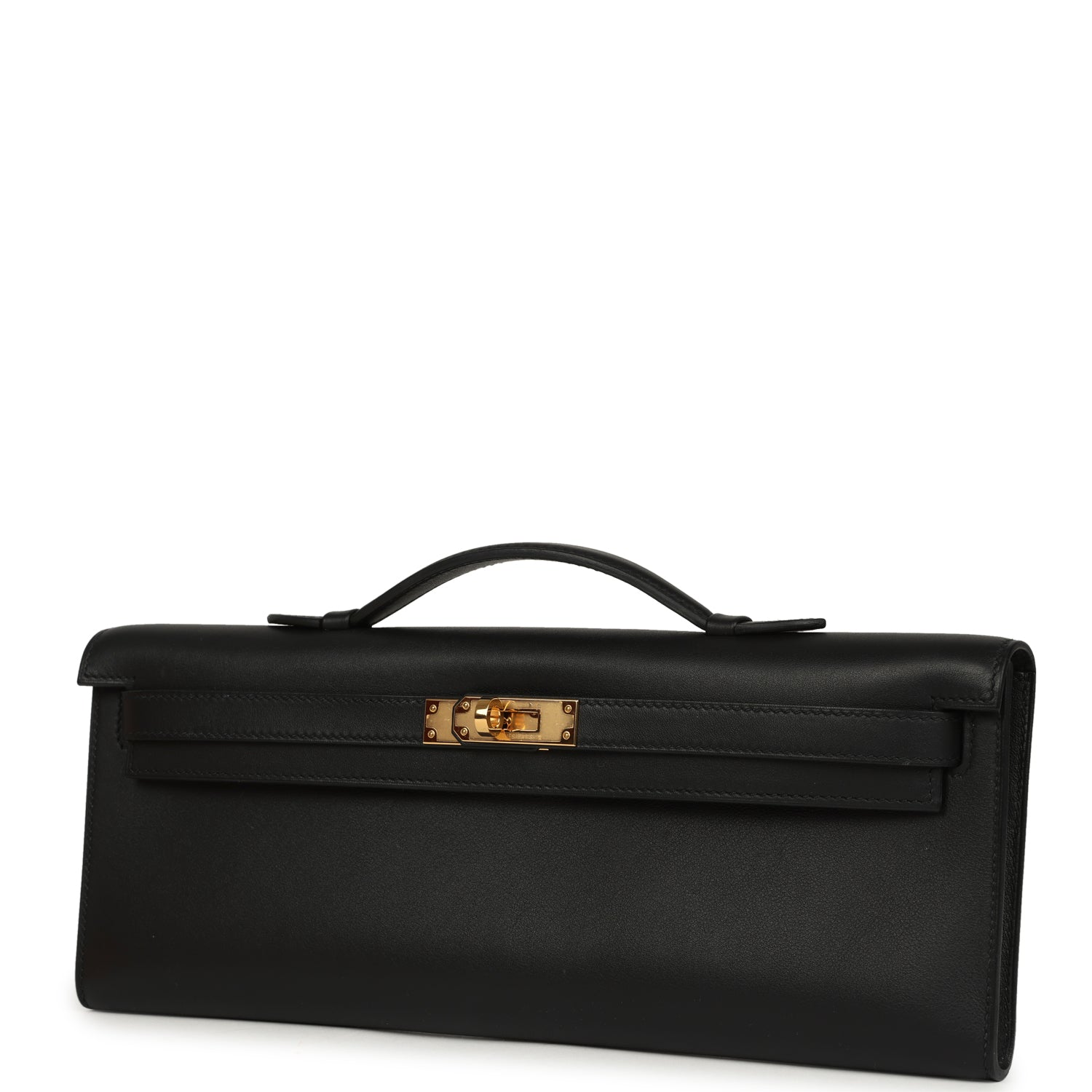 Hermes Kelly Cut Black Swift Gold Hardware