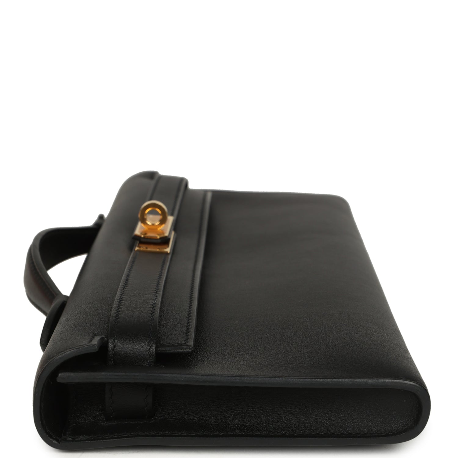 Hermes Kelly Cut Black Swift Gold Hardware