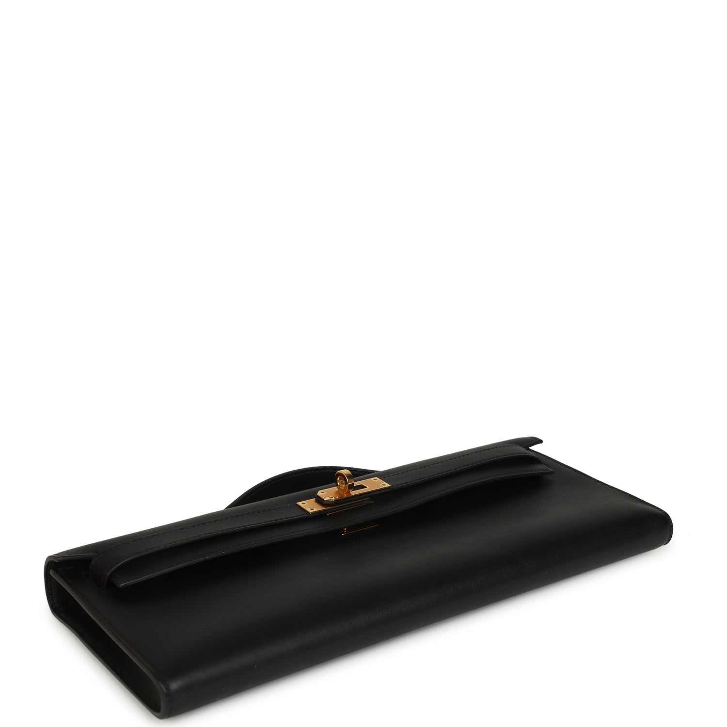 Hermes Kelly Cut Black Swift Gold Hardware