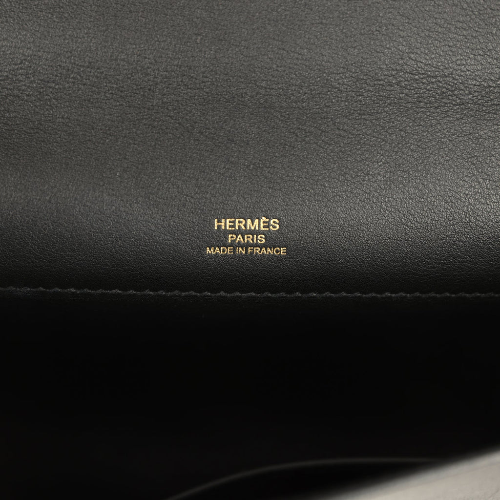 Hermes Kelly Cut Black Swift Gold Hardware