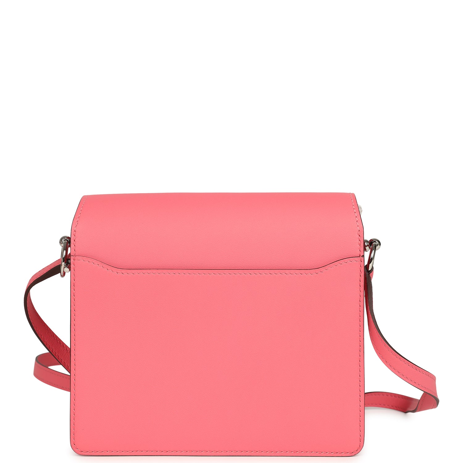Hermes Mini Sac Roulis Rose Azalee Swift Palladium Hardware