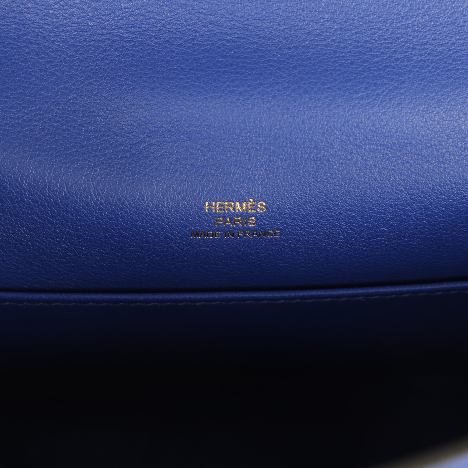Hermes Kelly Pochette Bleu Electric Swift Gold Hardware