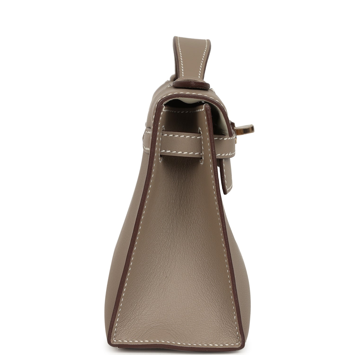 Hermes Special Order (HSS) Kelly Pochette Gris Asphalte Verso Swift Permabrass Hardware